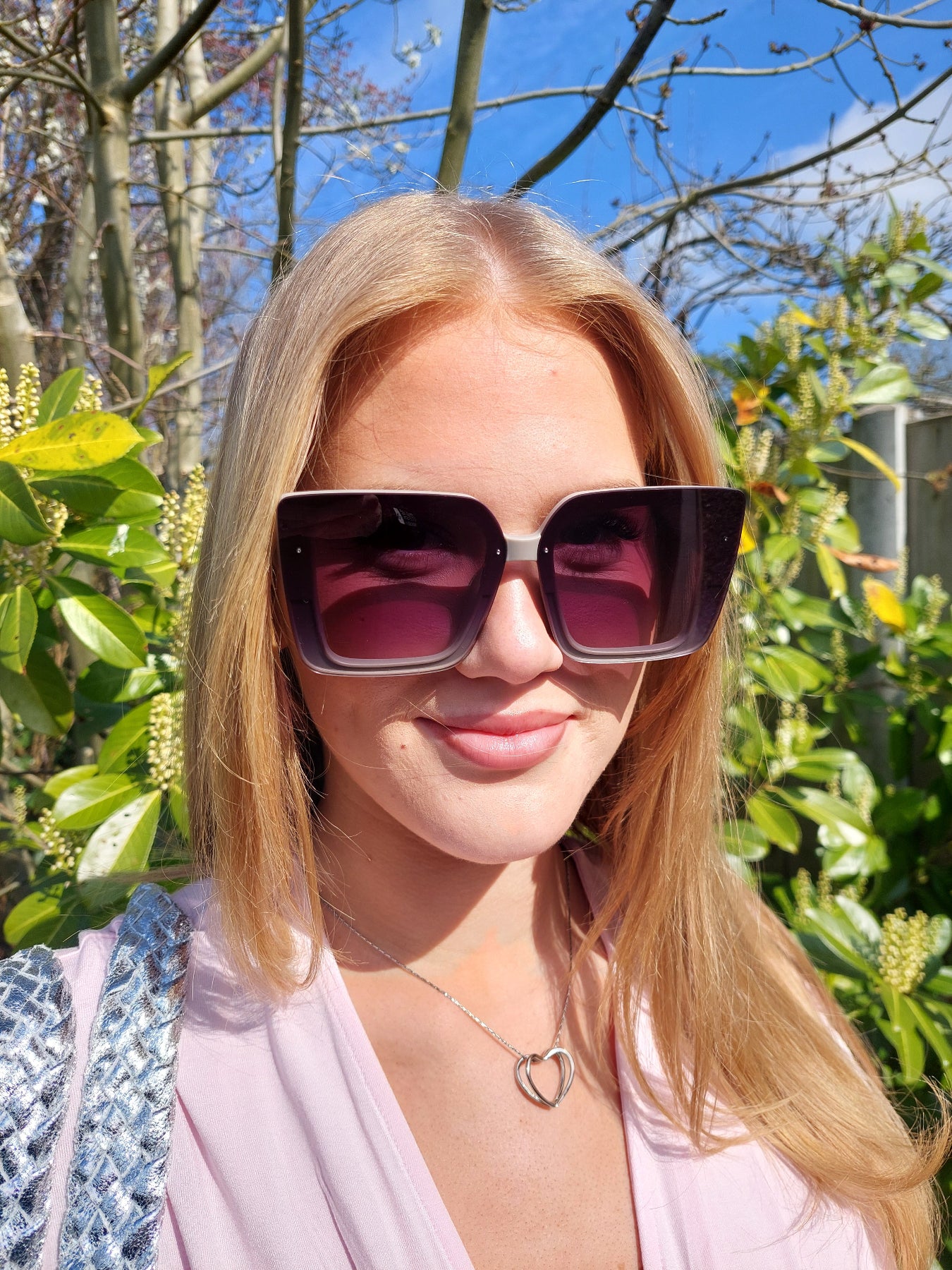 Amber Vintage Glamour Oversized Sunglasses In Grey - Filli London
