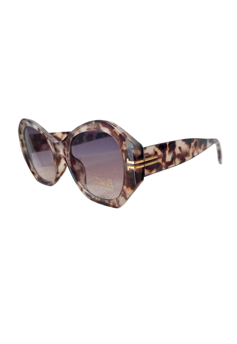 Miranda Geometric Sunglasses In Pale Tortoise Shell - Filli London