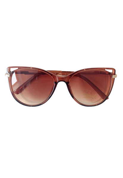 Charlotte Preppy Brow Line Sunglasses In Brown - Filli London