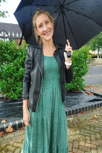 Bardot Spotty Midi Dress in Green - Filli London