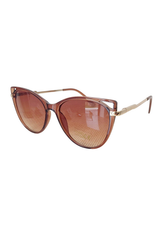 Charlotte Preppy Brow Line Sunglasses In Brown - Filli London