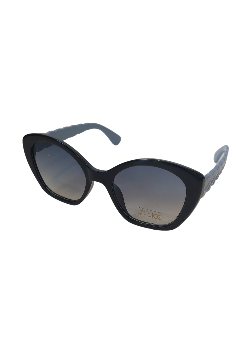 Carrie  Oversized Cat Eye Sunglasses In Blue - Filli London