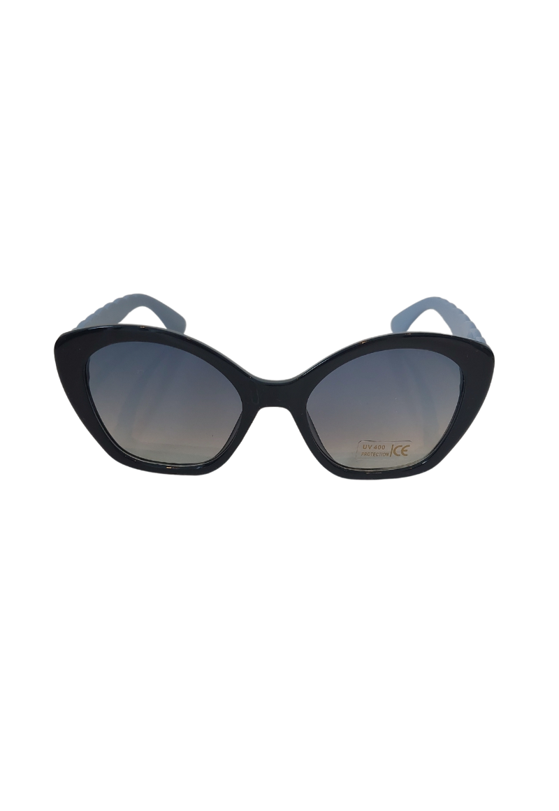 Carrie  Oversized Cat Eye Sunglasses In Blue - Filli London