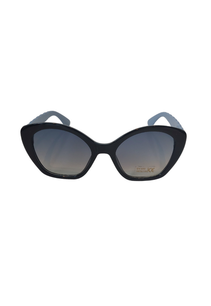 Carrie  Oversized Cat Eye Sunglasses In Blue - Filli London