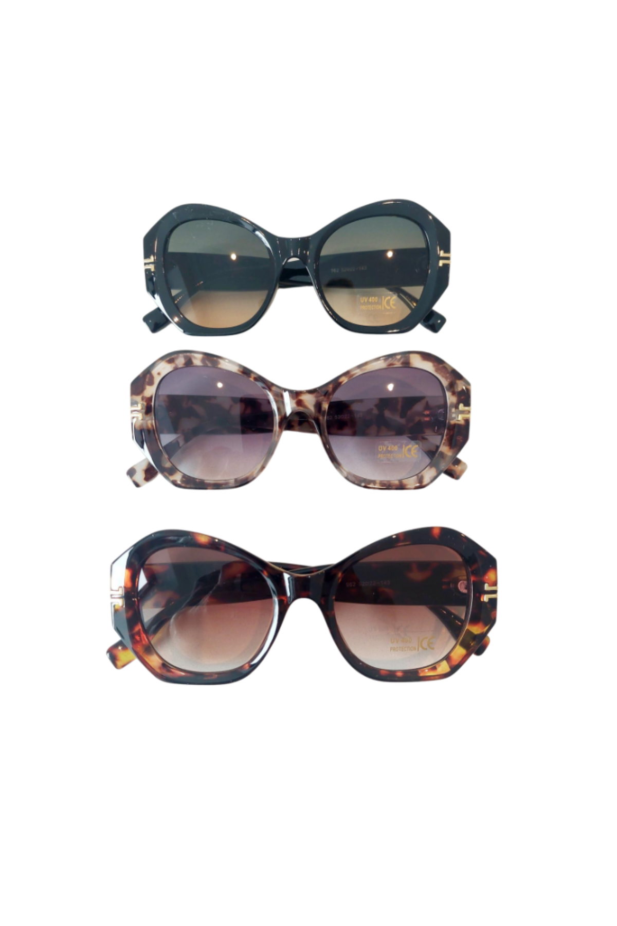 Miranda Geometric Sunglasses In Black - Filli London