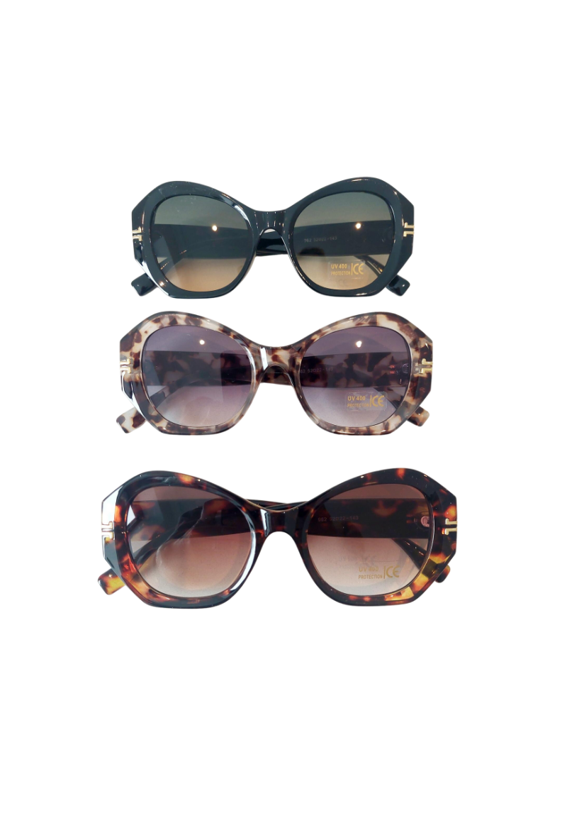 Miranda Geometric Sunglasses In Pale Tortoise Shell - Filli London