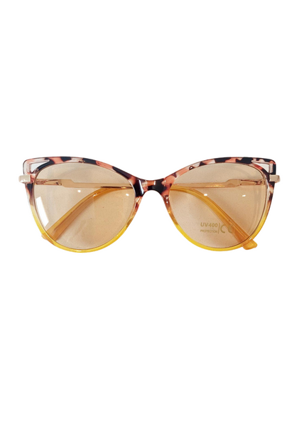 Charlotte Preppy Brow Line Sunglasses In Half Golden Tortoise8 - Filli London