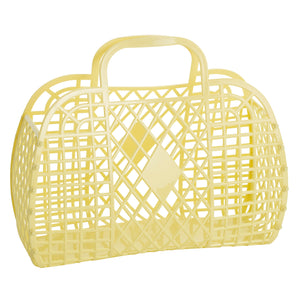 Large Retro Jelly Basket In Yellow - Filli London