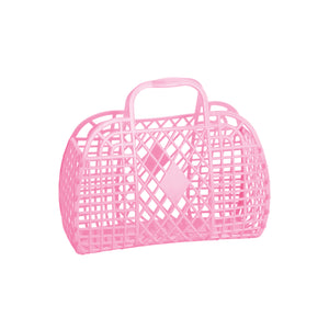 Small Retro Jelly Basket In Pink - Filli London