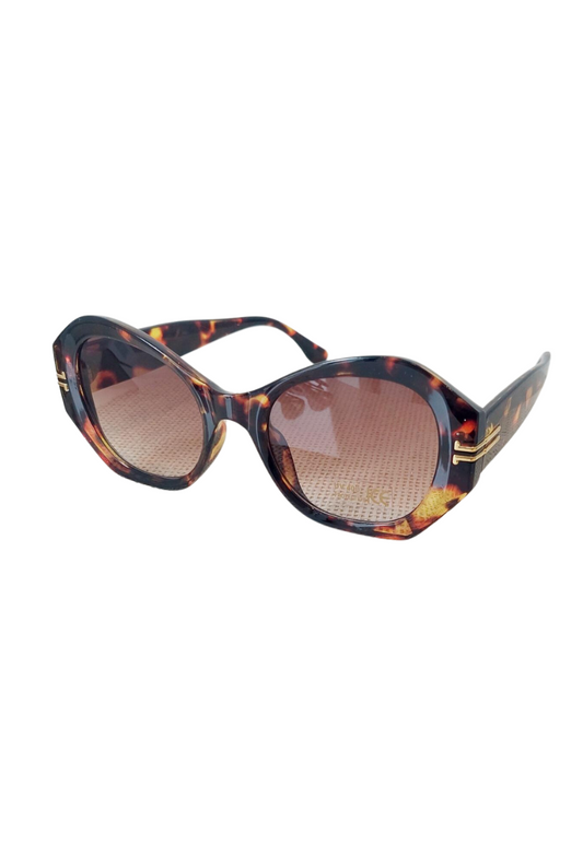 Miranda Geometric Sunglasses In Tortoise Shell - Filli London