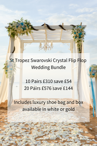 Luxury Wedding Flip Flop Bundle In White - Filli London