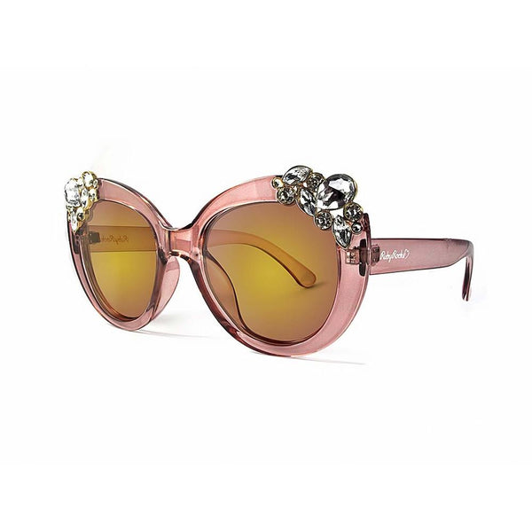 Ruby Rocks Ladies 'Dubai' Gem Detail Sunglasses In Crystal Pink 